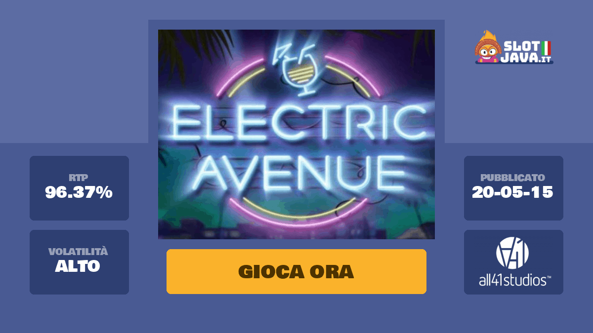 Electric Avenue Slot Machine Online Gioca Gratis