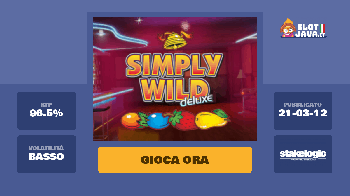 Simply Wild Deluxe Slot Machine Online – Gioca Gratis