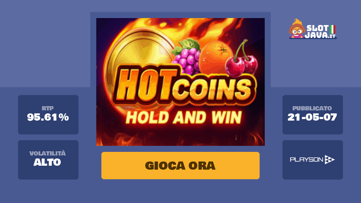 Hot Coins Hold And Win Slot Machine Online Gioca Gratis