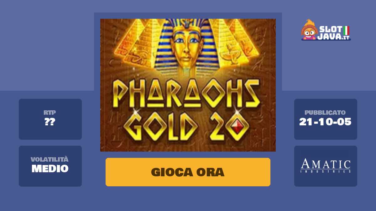 Pharaohs Gold 20 slot