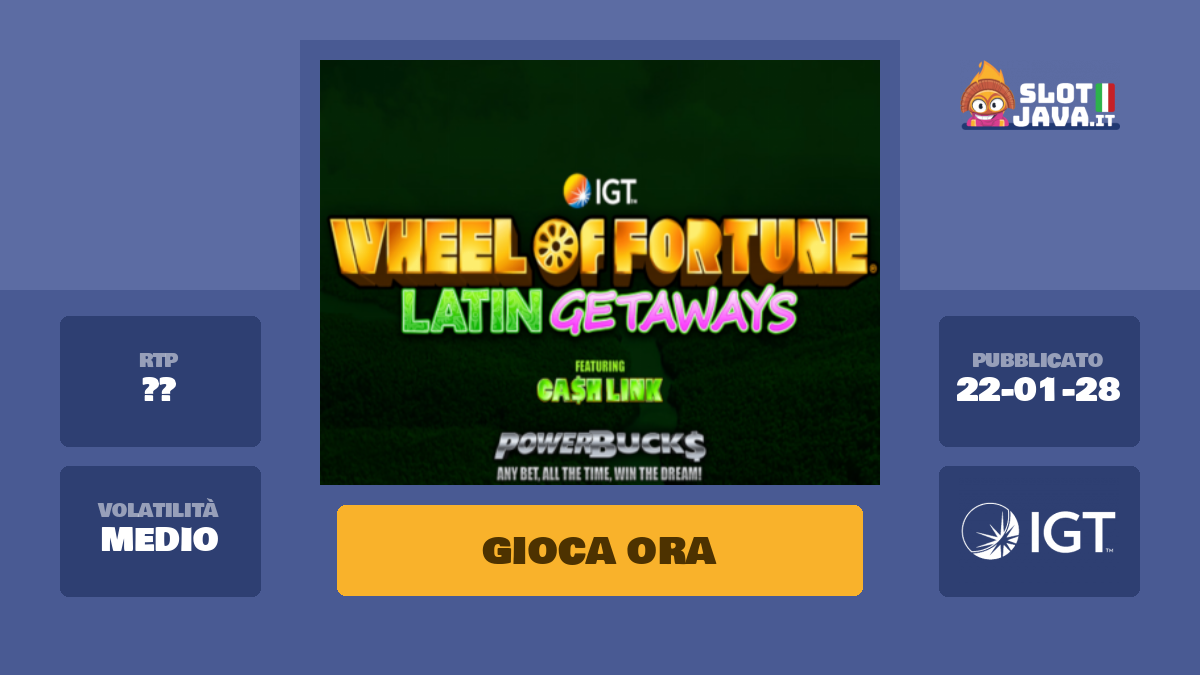 PowerBucks Wheel of Fortune Latin Getaways