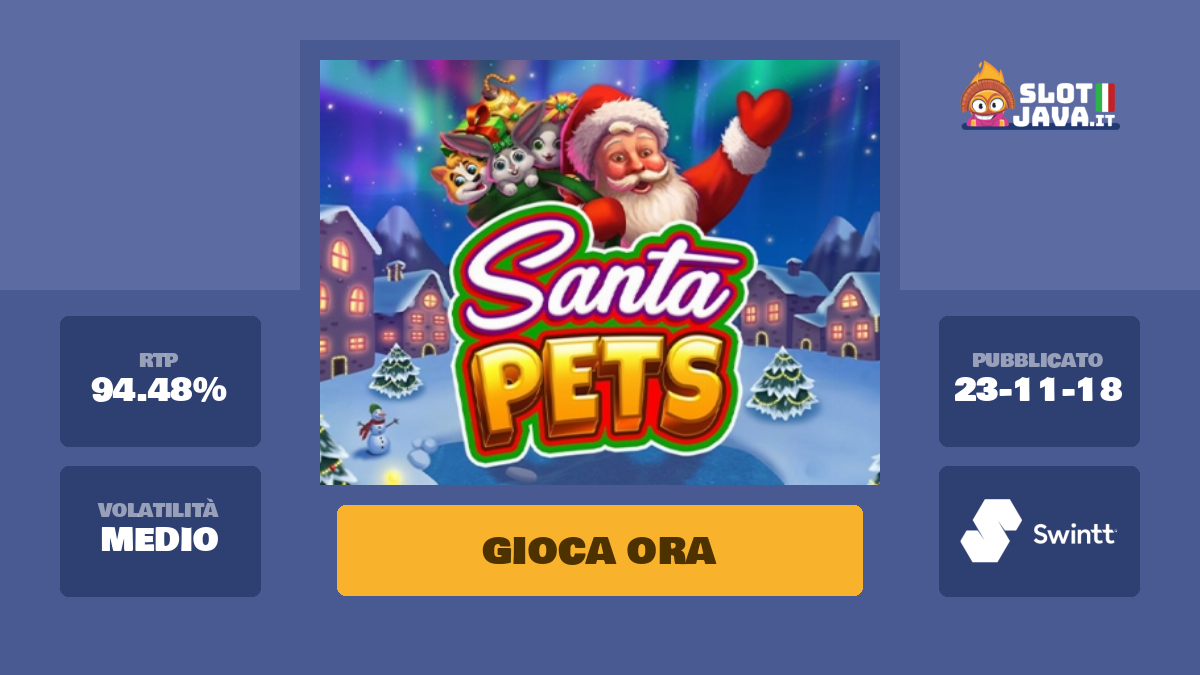 Santa Pets Recensione Prova gratis slotjava.it